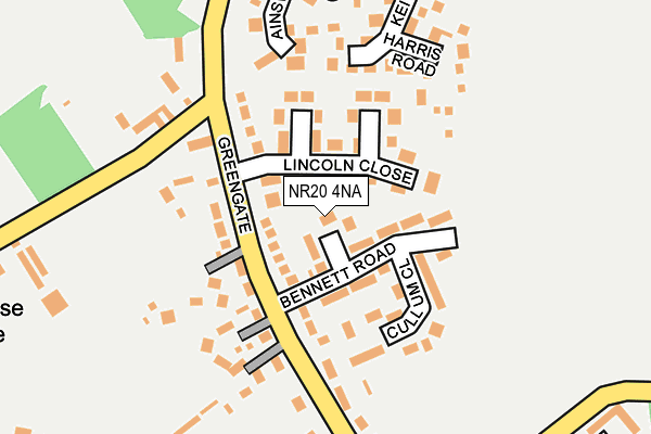 NR20 4NA map - OS OpenMap – Local (Ordnance Survey) NR20 4NA map - OS OpenMap – Local (Ordnance Survey)