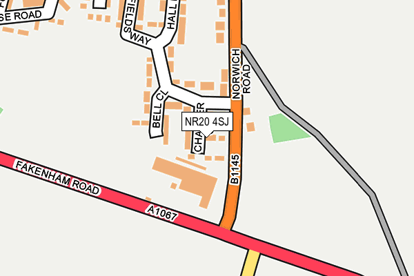 NR20 4SJ map - OS OpenMap – Local (Ordnance Survey) NR20 4SJ map - OS OpenMap – Local (Ordnance Survey)