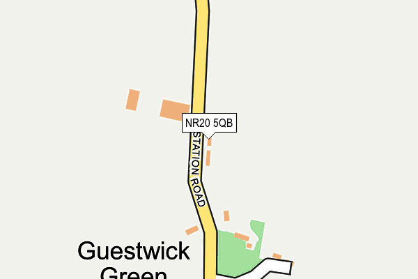 NR20 5QB map - OS OpenMap – Local (Ordnance Survey) NR20 5QB map - OS OpenMap – Local (Ordnance Survey)