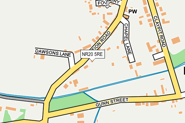 NR20 5RE map - OS OpenMap – Local (Ordnance Survey) NR20 5RE map - OS OpenMap – Local (Ordnance Survey)