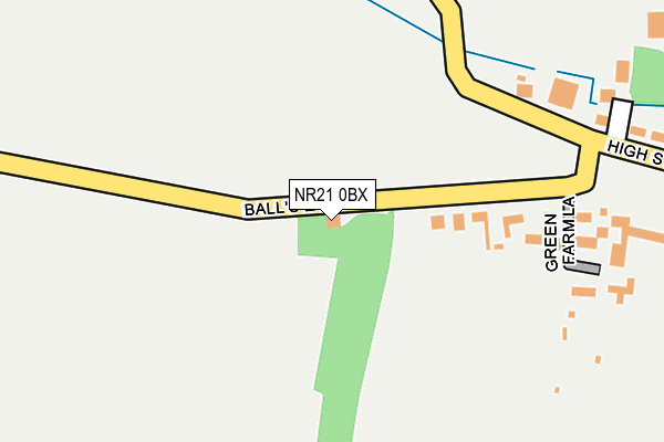 NR21 0BX map - OS OpenMap – Local (Ordnance Survey)