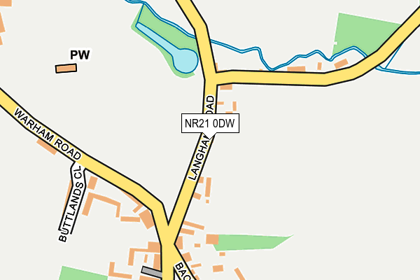 NR21 0DW map - OS OpenMap – Local (Ordnance Survey) NR21 0DW map - OS OpenMap – Local (Ordnance Survey)