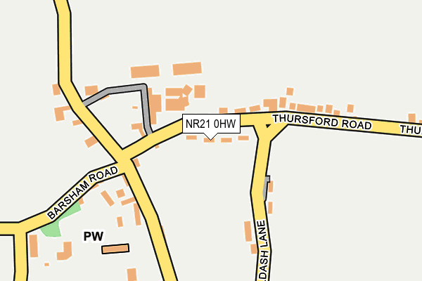 NR21 0HW map - OS OpenMap – Local (Ordnance Survey) NR21 0HW map - OS OpenMap – Local (Ordnance Survey)