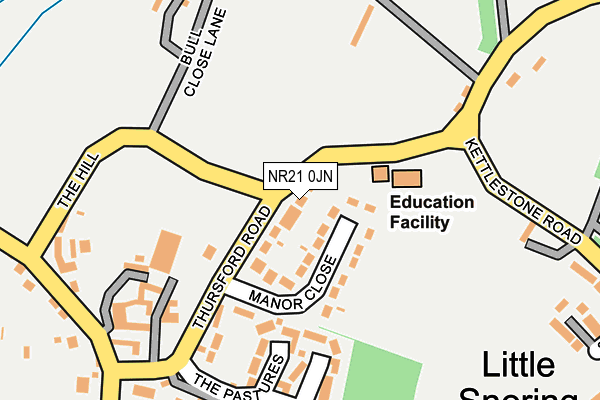 NR21 0JN map - OS OpenMap – Local (Ordnance Survey)