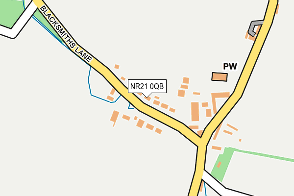 NR21 0QB map - OS OpenMap – Local (Ordnance Survey)