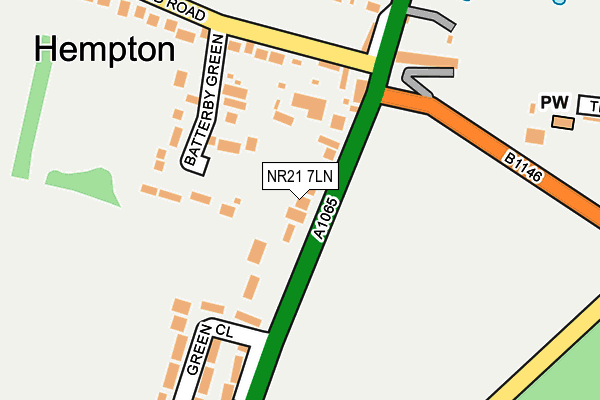 NR21 7LN map - OS OpenMap – Local (Ordnance Survey) NR21 7LN map - OS OpenMap – Local (Ordnance Survey)
