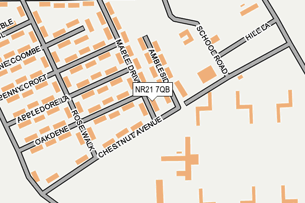 NR21 7QB map - OS OpenMap – Local (Ordnance Survey) NR21 7QB map - OS OpenMap – Local (Ordnance Survey)