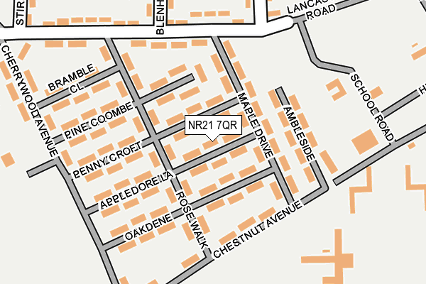 NR21 7QR map - OS OpenMap – Local (Ordnance Survey) NR21 7QR map - OS OpenMap – Local (Ordnance Survey)