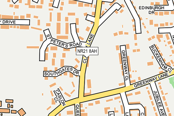 NR21 8AH map - OS OpenMap – Local (Ordnance Survey) NR21 8AH map - OS OpenMap – Local (Ordnance Survey)