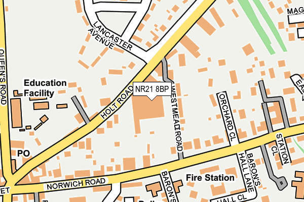 NR21 8BP map - OS OpenMap – Local (Ordnance Survey) NR21 8BP map - OS OpenMap – Local (Ordnance Survey)