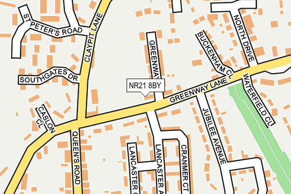 NR21 8BY map - OS OpenMap – Local (Ordnance Survey)