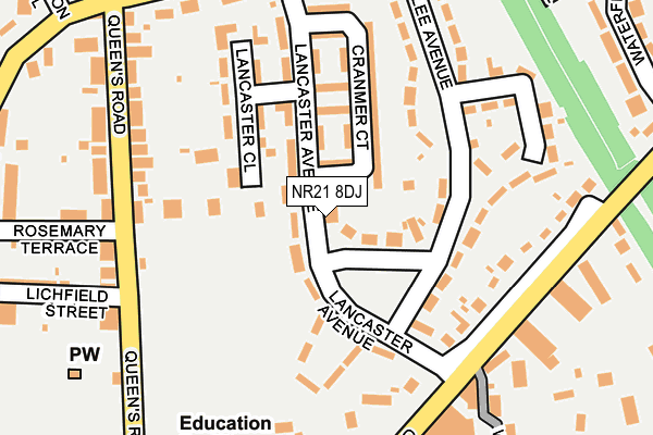 NR21 8DJ map - OS OpenMap – Local (Ordnance Survey) NR21 8DJ map - OS OpenMap – Local (Ordnance Survey)