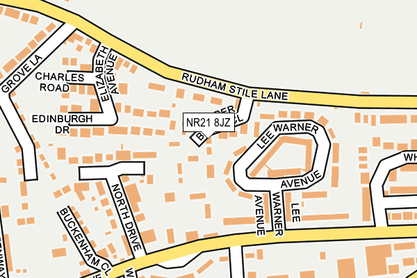 NR21 8JZ map - OS OpenMap – Local (Ordnance Survey) NR21 8JZ map - OS OpenMap – Local (Ordnance Survey)