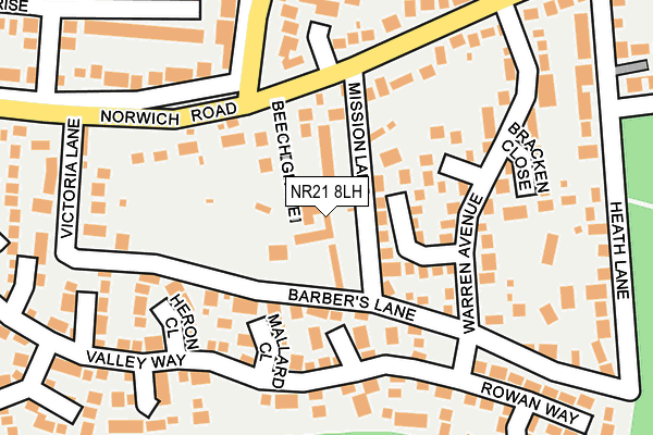 NR21 8LH map - OS OpenMap – Local (Ordnance Survey) NR21 8LH map - OS OpenMap – Local (Ordnance Survey)