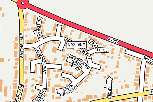 NR21 8NE map - OS OpenMap – Local (Ordnance Survey) NR21 8NE map - OS OpenMap – Local (Ordnance Survey)