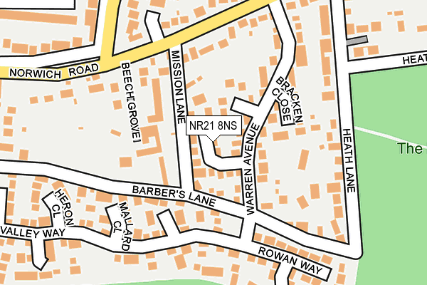 NR21 8NS map - OS OpenMap – Local (Ordnance Survey) NR21 8NS map - OS OpenMap – Local (Ordnance Survey)