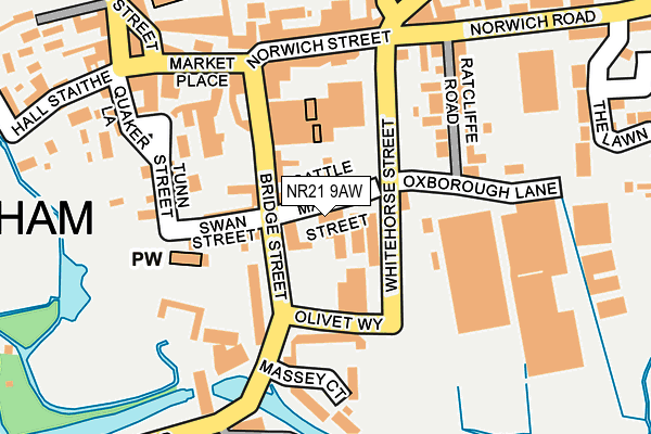 NR21 9AW map - OS OpenMap – Local (Ordnance Survey) NR21 9AW map - OS OpenMap – Local (Ordnance Survey)