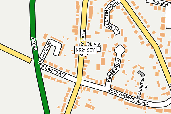NR21 9EY map - OS OpenMap – Local (Ordnance Survey) NR21 9EY map - OS OpenMap – Local (Ordnance Survey)