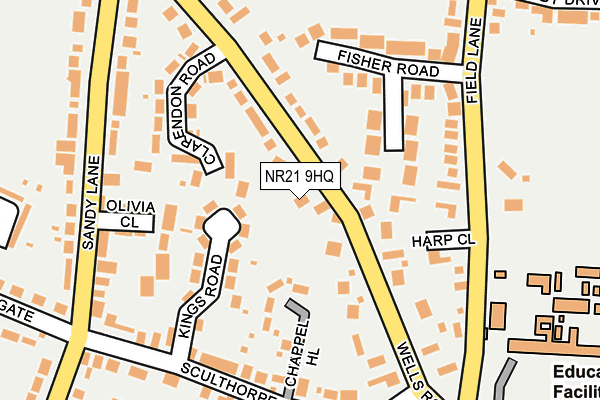 NR21 9HQ map - OS OpenMap – Local (Ordnance Survey) NR21 9HQ map - OS OpenMap – Local (Ordnance Survey)