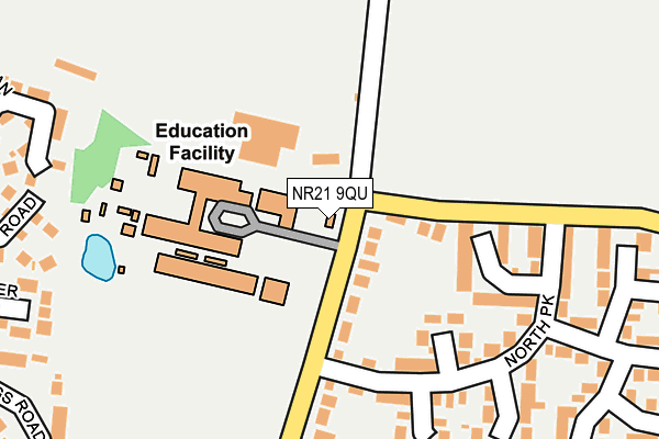 NR21 9QU map - OS OpenMap – Local (Ordnance Survey)