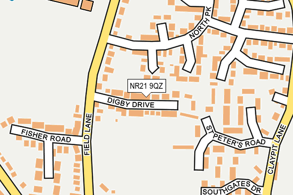 NR21 9QZ map - OS OpenMap – Local (Ordnance Survey) NR21 9QZ map - OS OpenMap – Local (Ordnance Survey)