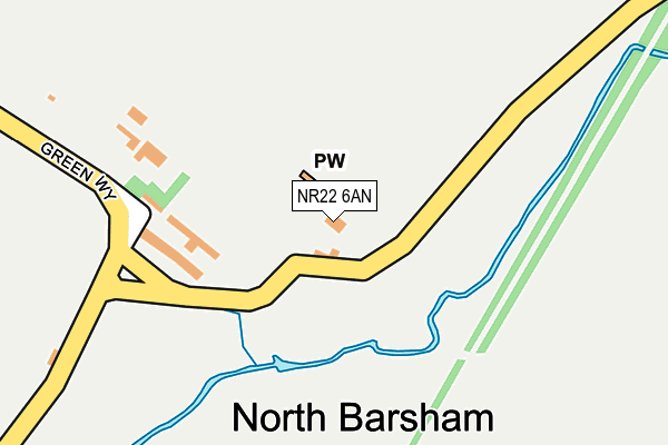 NR22 6AN map - OS OpenMap – Local (Ordnance Survey)