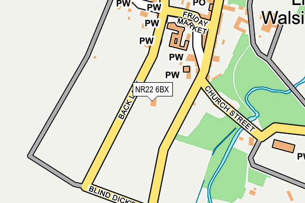 NR22 6BX map - OS OpenMap – Local (Ordnance Survey) NR22 6BX map - OS OpenMap – Local (Ordnance Survey)