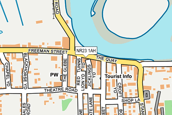 NR23 1AH map - OS OpenMap – Local (Ordnance Survey) NR23 1AH map - OS OpenMap – Local (Ordnance Survey)
