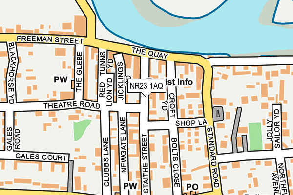 NR23 1AQ map - OS OpenMap – Local (Ordnance Survey) NR23 1AQ map - OS OpenMap – Local (Ordnance Survey)