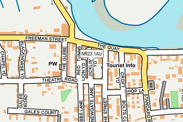 NR23 1AU map - OS OpenMap – Local (Ordnance Survey) NR23 1AU map - OS OpenMap – Local (Ordnance Survey)