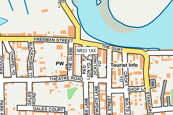 NR23 1AX map - OS OpenMap – Local (Ordnance Survey) NR23 1AX map - OS OpenMap – Local (Ordnance Survey)