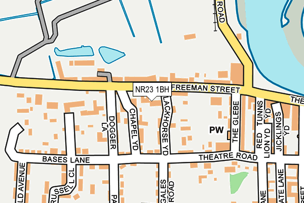 NR23 1BH map - OS OpenMap – Local (Ordnance Survey) NR23 1BH map - OS OpenMap – Local (Ordnance Survey)