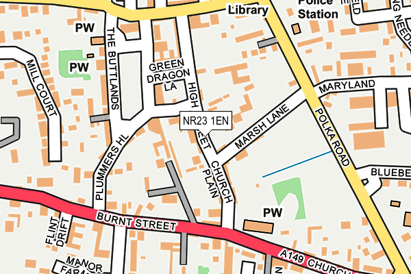 NR23 1EN map - OS OpenMap – Local (Ordnance Survey) NR23 1EN map - OS OpenMap – Local (Ordnance Survey)
