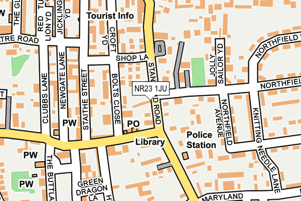 NR23 1JU map - OS OpenMap – Local (Ordnance Survey) NR23 1JU map - OS OpenMap – Local (Ordnance Survey)