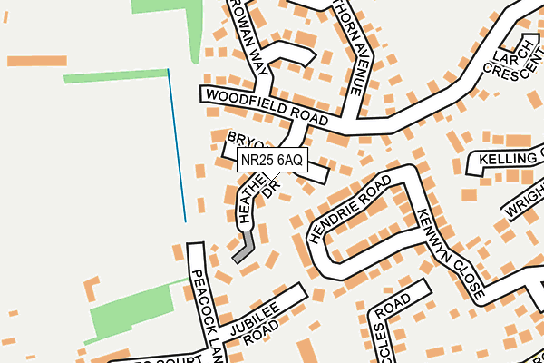 NR25 6AQ map - OS OpenMap – Local (Ordnance Survey) NR25 6AQ map - OS OpenMap – Local (Ordnance Survey)