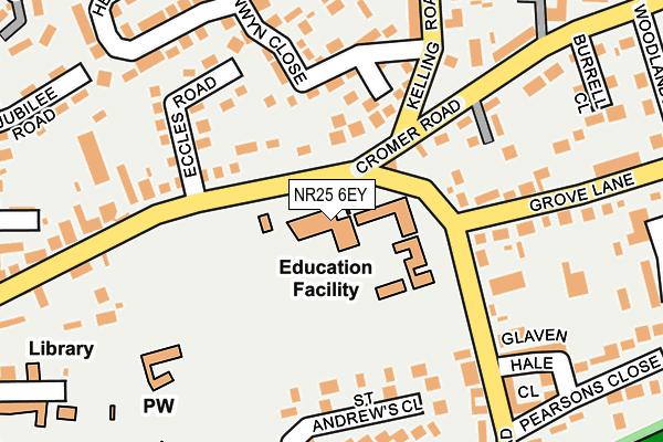 NR25 6EY map - OS OpenMap – Local (Ordnance Survey) NR25 6EY map - OS OpenMap – Local (Ordnance Survey)