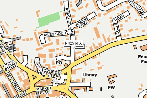 NR25 6HA map - OS OpenMap – Local (Ordnance Survey) NR25 6HA map - OS OpenMap – Local (Ordnance Survey)