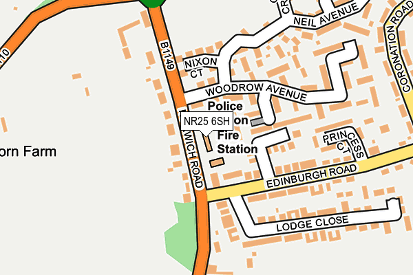 NR25 6SH map - OS OpenMap – Local (Ordnance Survey) NR25 6SH map - OS OpenMap – Local (Ordnance Survey)
