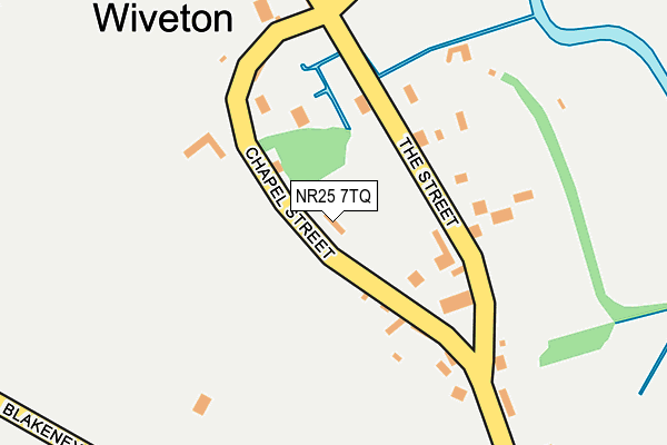 NR25 7TQ map - OS OpenMap – Local (Ordnance Survey)