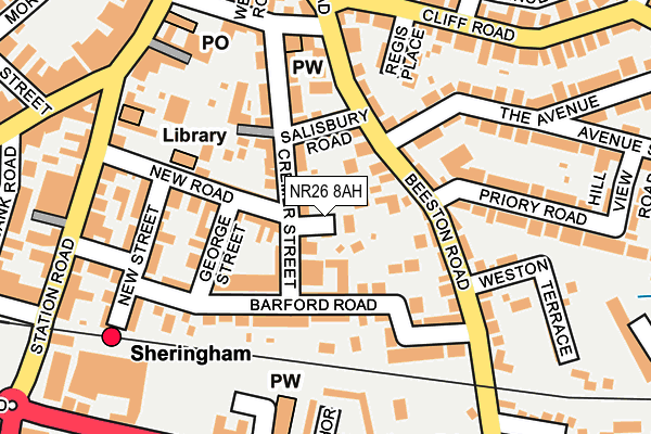 NR26 8AH map - OS OpenMap – Local (Ordnance Survey) NR26 8AH map - OS OpenMap – Local (Ordnance Survey)