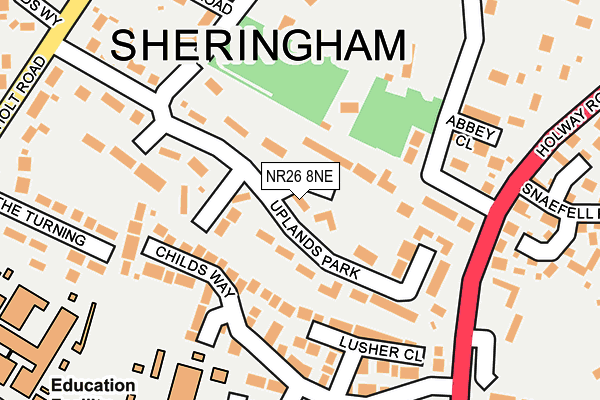 NR26 8NE map - OS OpenMap – Local (Ordnance Survey) NR26 8NE map - OS OpenMap – Local (Ordnance Survey)