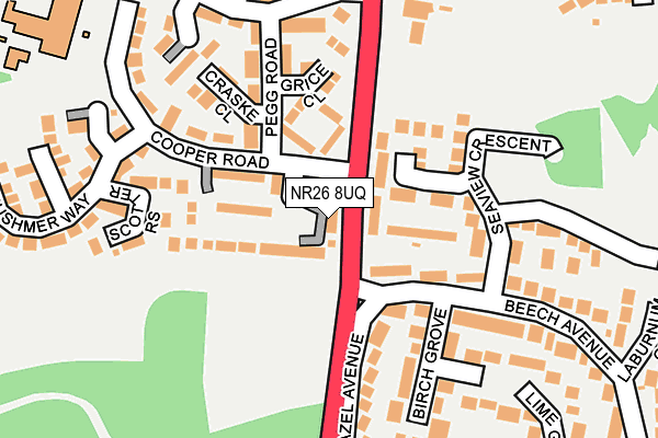 NR26 8UQ map - OS OpenMap – Local (Ordnance Survey) NR26 8UQ map - OS OpenMap – Local (Ordnance Survey)