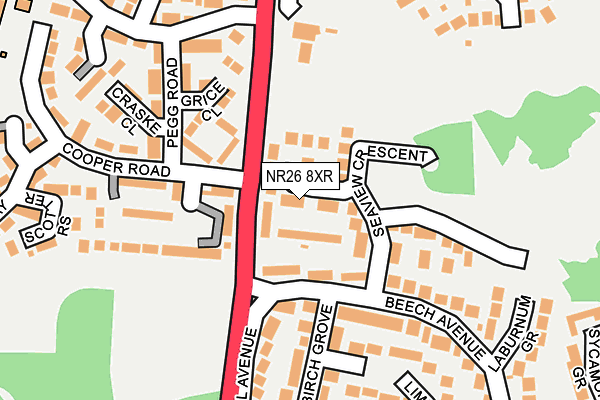 NR26 8XR map - OS OpenMap – Local (Ordnance Survey) NR26 8XR map - OS OpenMap – Local (Ordnance Survey)