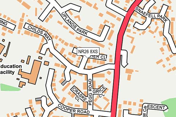 NR26 8XS map - OS OpenMap – Local (Ordnance Survey) NR26 8XS map - OS OpenMap – Local (Ordnance Survey)
