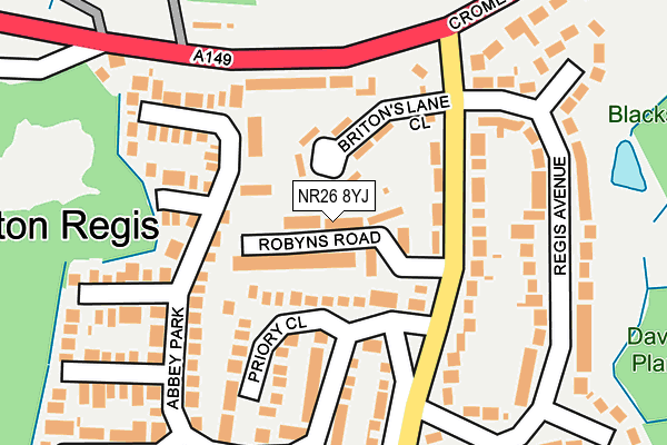 NR26 8YJ map - OS OpenMap – Local (Ordnance Survey) NR26 8YJ map - OS OpenMap – Local (Ordnance Survey)