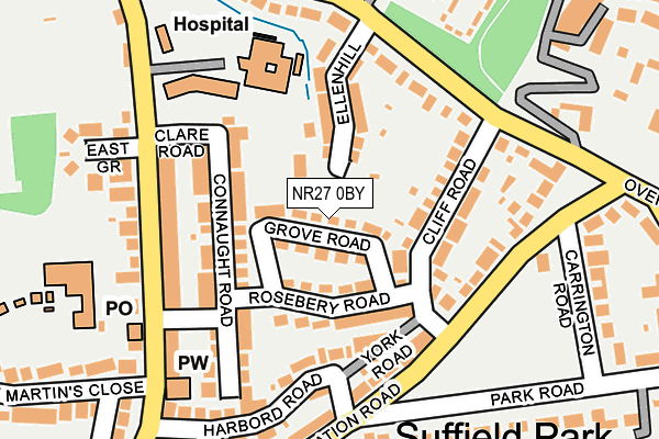 NR27 0BY map - OS OpenMap – Local (Ordnance Survey)