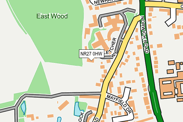 NR27 0HW map - OS OpenMap – Local (Ordnance Survey)
