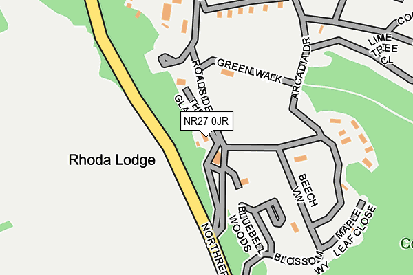 NR27 0JR map - OS OpenMap – Local (Ordnance Survey)