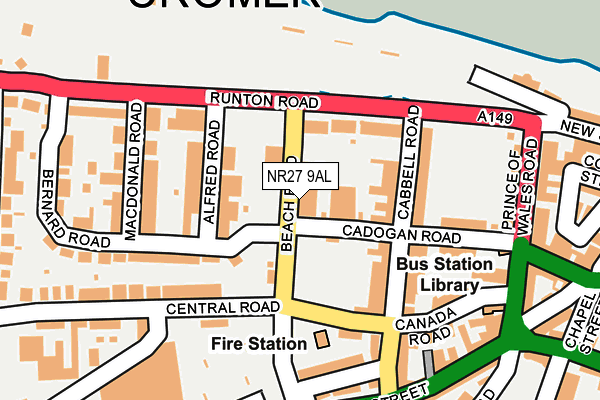 NR27 9AL map - OS OpenMap – Local (Ordnance Survey)