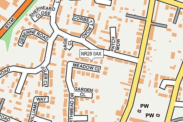 NR28 0AX map - OS OpenMap – Local (Ordnance Survey) NR28 0AX map - OS OpenMap – Local (Ordnance Survey)